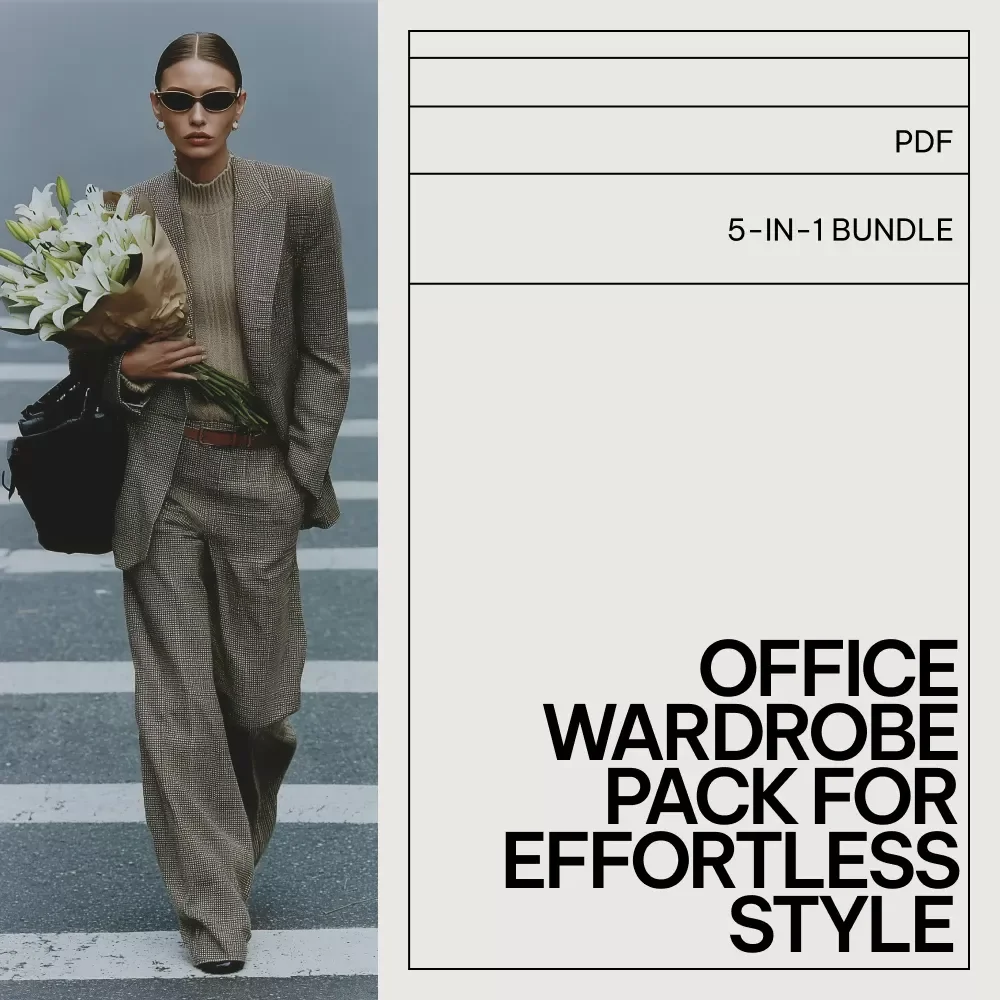 Office Wardrobe Pack for Effortless Style: 5-in-1 Bundle of Work Fashion Guides & Checklists
