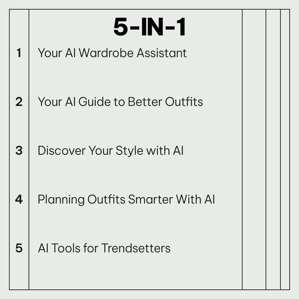 AI Tools Pack for Daily Outfit Ideas: 5-in-1 Bundle for Fashion Inspiration