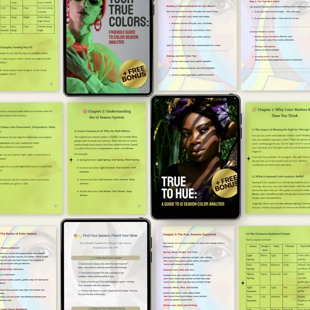 12-Season Color Mastery Blueprint | 12 season color analysis 4-in-1 Color Guide Bundle