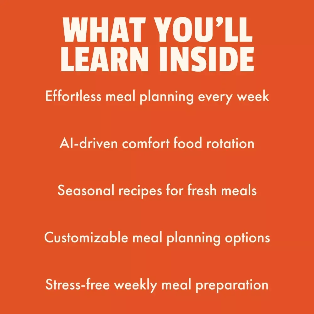 AI Comfort Food Toolkit for Weekly Plans - 4-in-1 Bundle of Guides, eBooks, and Checklists