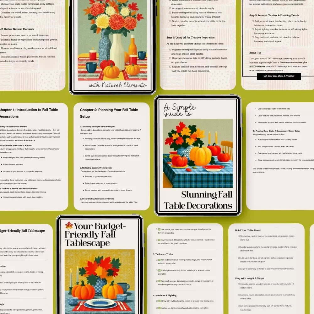 Fall Hosting Bundle for Cozy Tables: 4-in-1 Digital Download Guide & Checklist