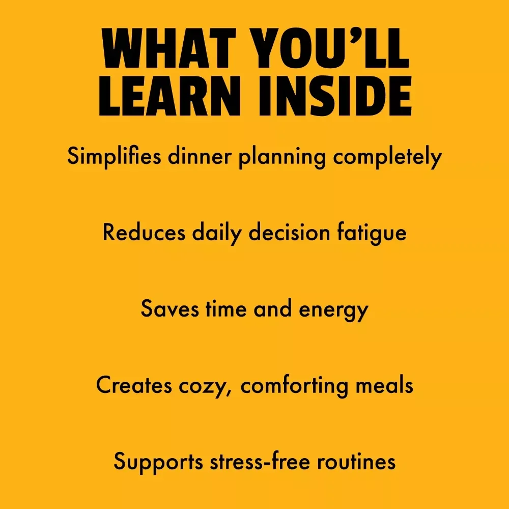 Stress-Free Dinner Kit for Cozy Nights – 10-in-1 Digital Bundle of Cozy Dinner Guides, Checklists & eBooks | Learn how to plan a zero-stress cozy dinner for Busy Nights, Holidays & Comfort Meals