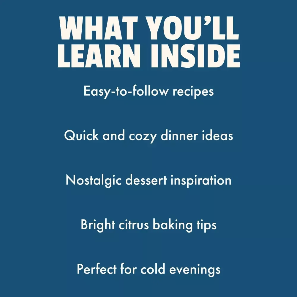 Winter Dinner Toolkit for Home - 3-in-1 Bundle: Cozy Dinner Ideas, Winter Dessert Maker & Citrus Baking Checklist