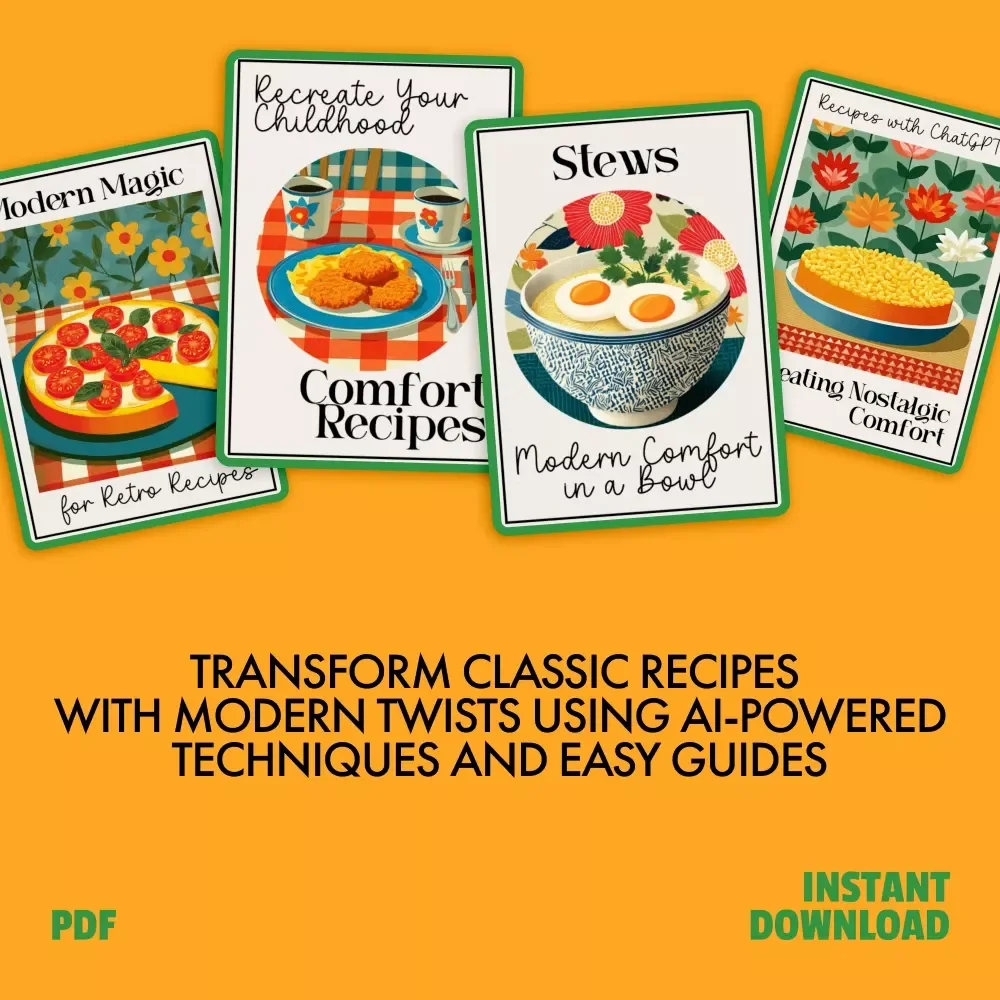 Your AI Bundle for Classic Recipe Remixes – 4-in-1 Guide Set to Modernize Retro Recipes