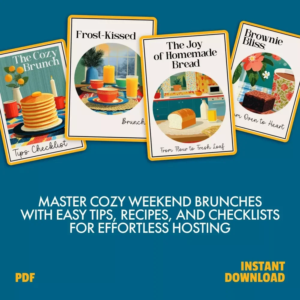 Weekend Brunch Kit for Cozy Moods - 4-in-1 Bundle: Cozy Brunch Tips, Frost-Kissed Brunch, Homemade Bread, and Brownie Bliss