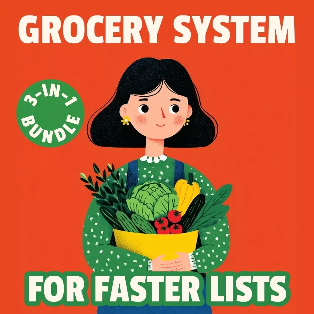 Smart Grocery System for Faster Lists: 3-in-1 Bundle for Meal Planning and Budget-Friendly Shopping