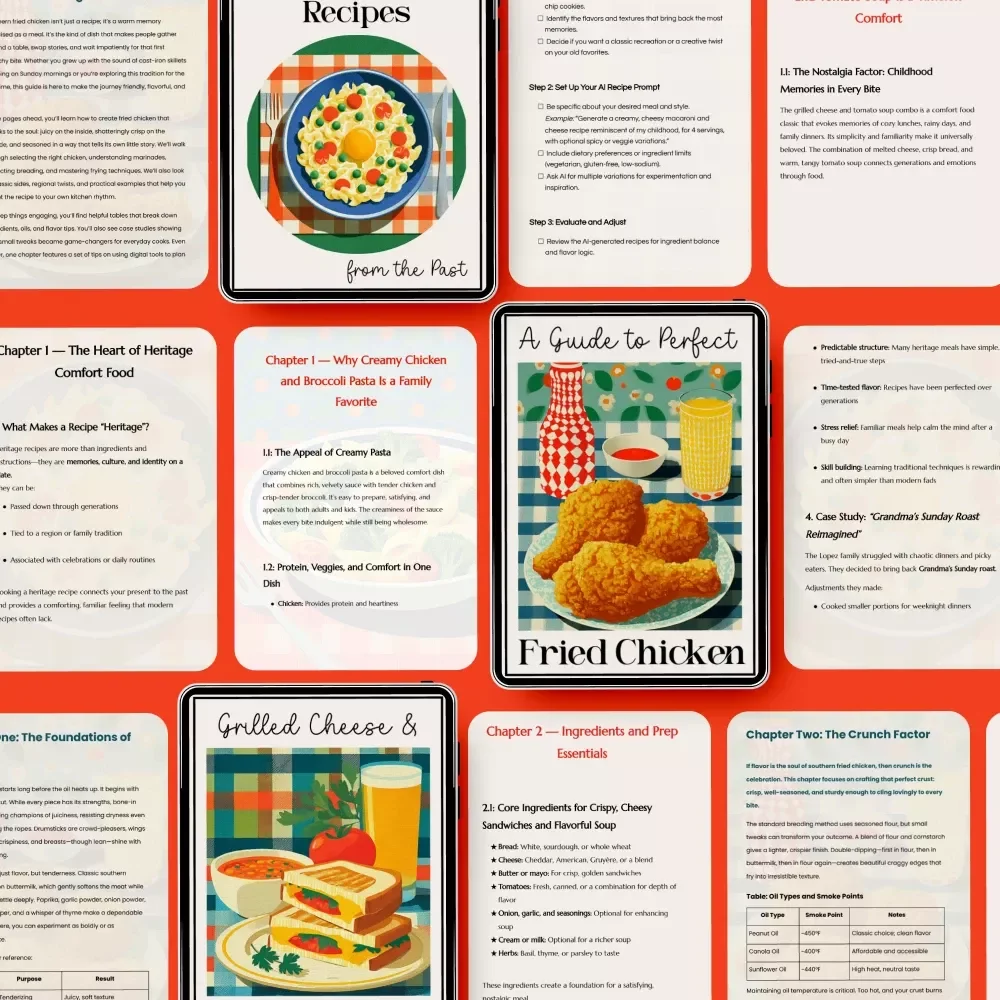 Timeless Kitchen Kit for Cozy Meals – 5-in-1 Digital Bundle of Guides, eBooks & Checklists for nostalgic comfort foods