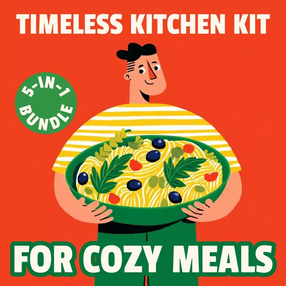 Timeless Kitchen Kit for Cozy Meals – 5-in-1 Digital Bundle of Guides, eBooks & Checklists for nostalgic comfort foods