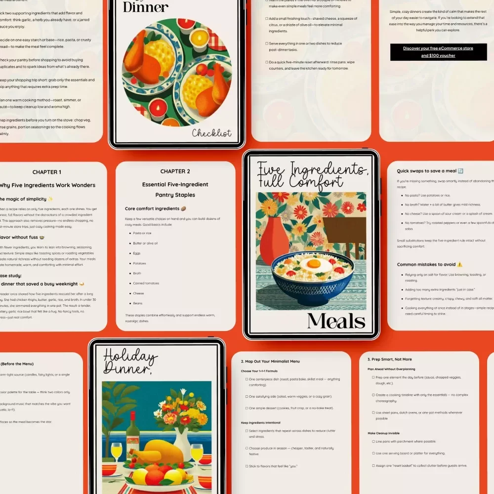 Your Simple System for Cozy Dinners: 3-in-1 Bundle for Effortless Meal Planning