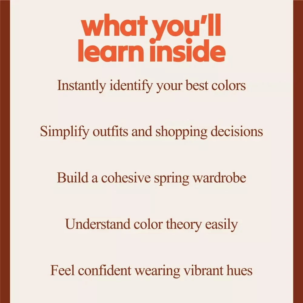 Spring Color Analysis Bundle | Spring Seasonal Color Analysis 3-in-1 Style Guides