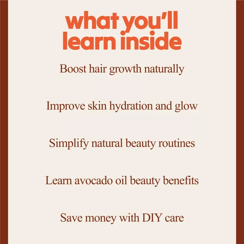 Avocado Oil Beauty Secrets Pack | avocado oil beauty benefits | 3-in-1 Digital Guides