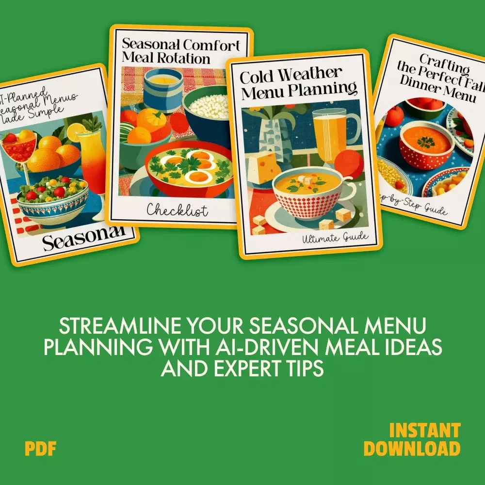 AI Kitchen Toolkit for Seasonal Menus: 4-in-1 Bundle for Perfect Cold Weather Meals