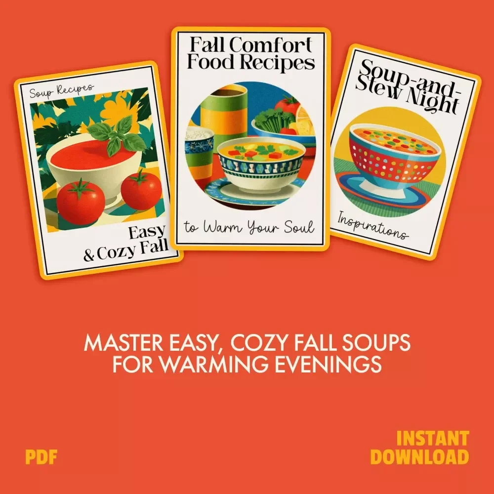 Autumn Soup Bundle for Cold Evenings: 3-in-1 Digital Recipe Bundle