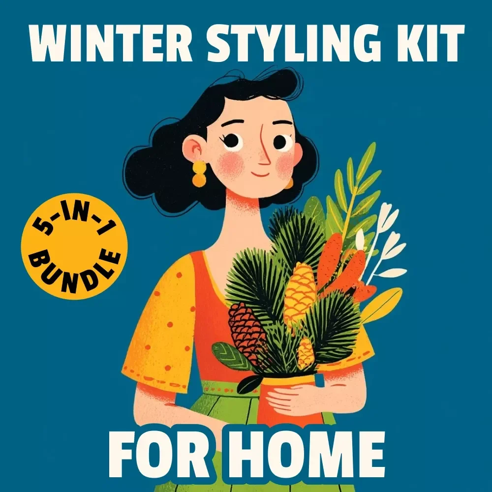 Warm Winter Styling Kit for Home - 5-in-1 Digital Bundle for Cozy Winter Home Decor