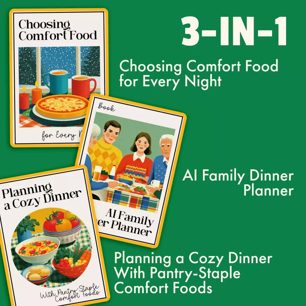 Dinner Planning Toolkit for Cozy Nights: 3-in-1 Bundle for Comfort Food & Easy Family Meals