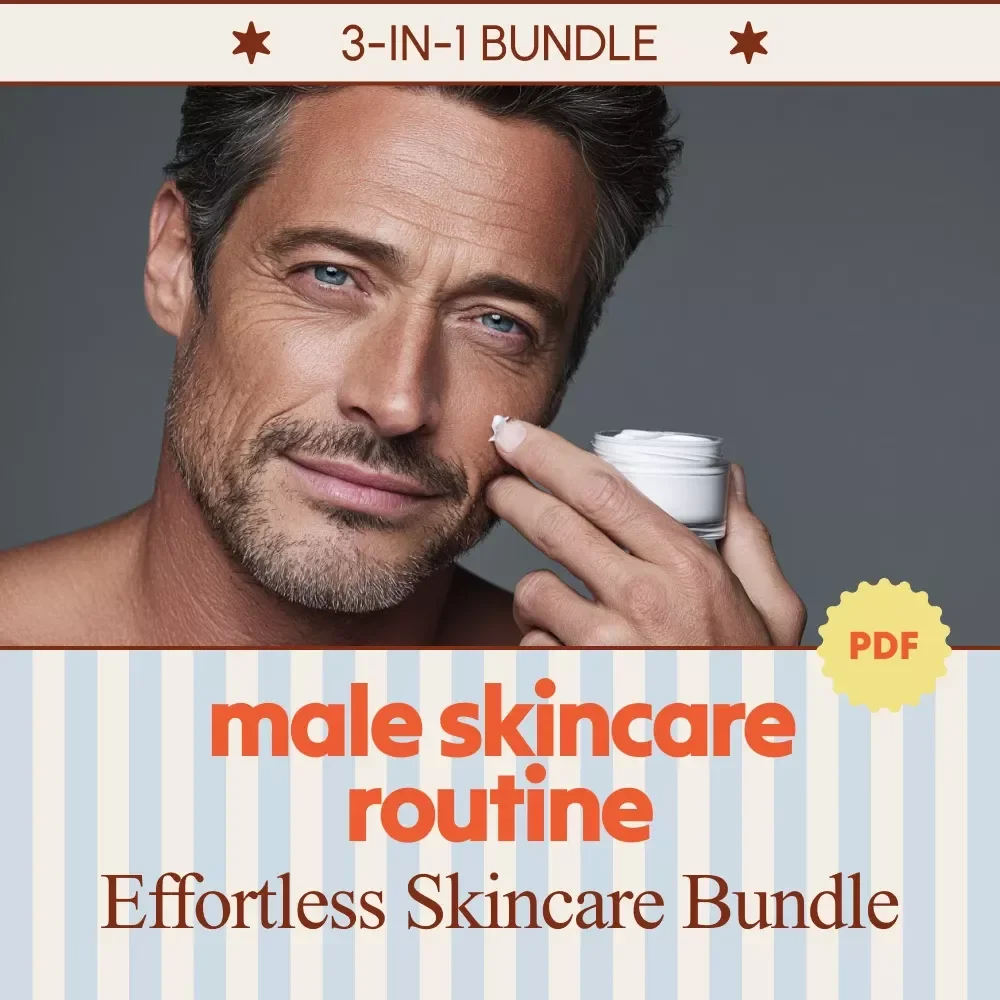 Effortless Skincare Bundle for Men | easy male skincare routine 3-in-1 Guides