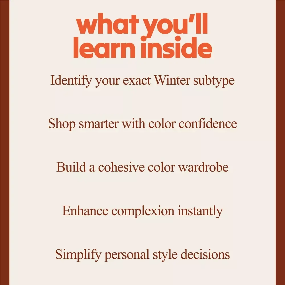 Winter Color Analysis Bundle | Seasonal Color Analysis Winter Guides & Checklists 5-in-1