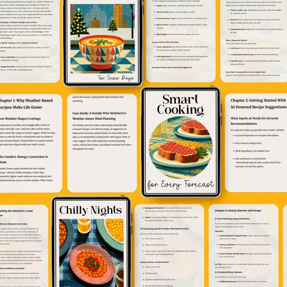 Forecast-to-Flavor AI Kit: 4-in-1 Weather-Inspired Recipe Bundle