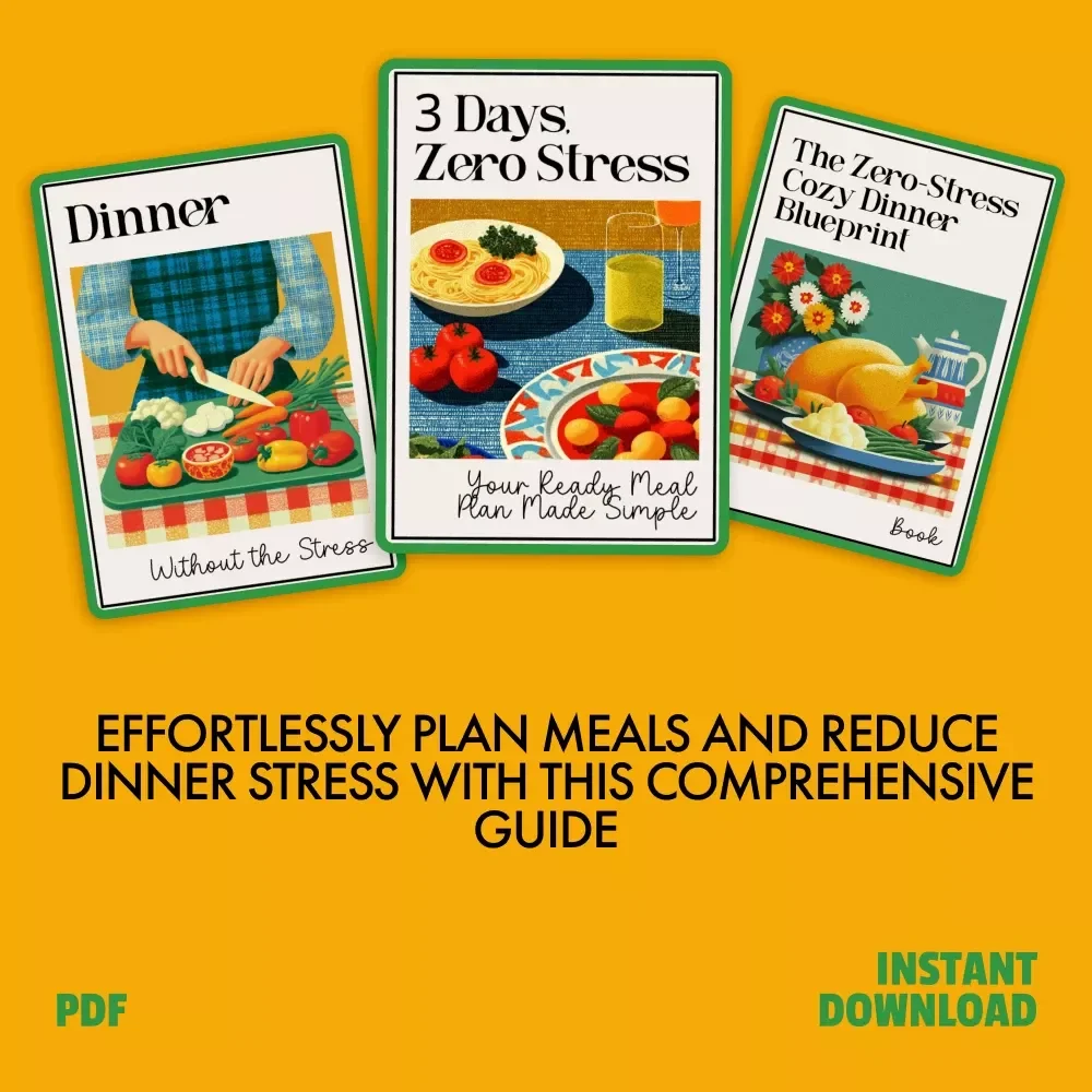 The Useful Toolkit for Low-Stress Dinner Routine: 3-in-1 Bundle of Meal Plans, Guides & Checklists
