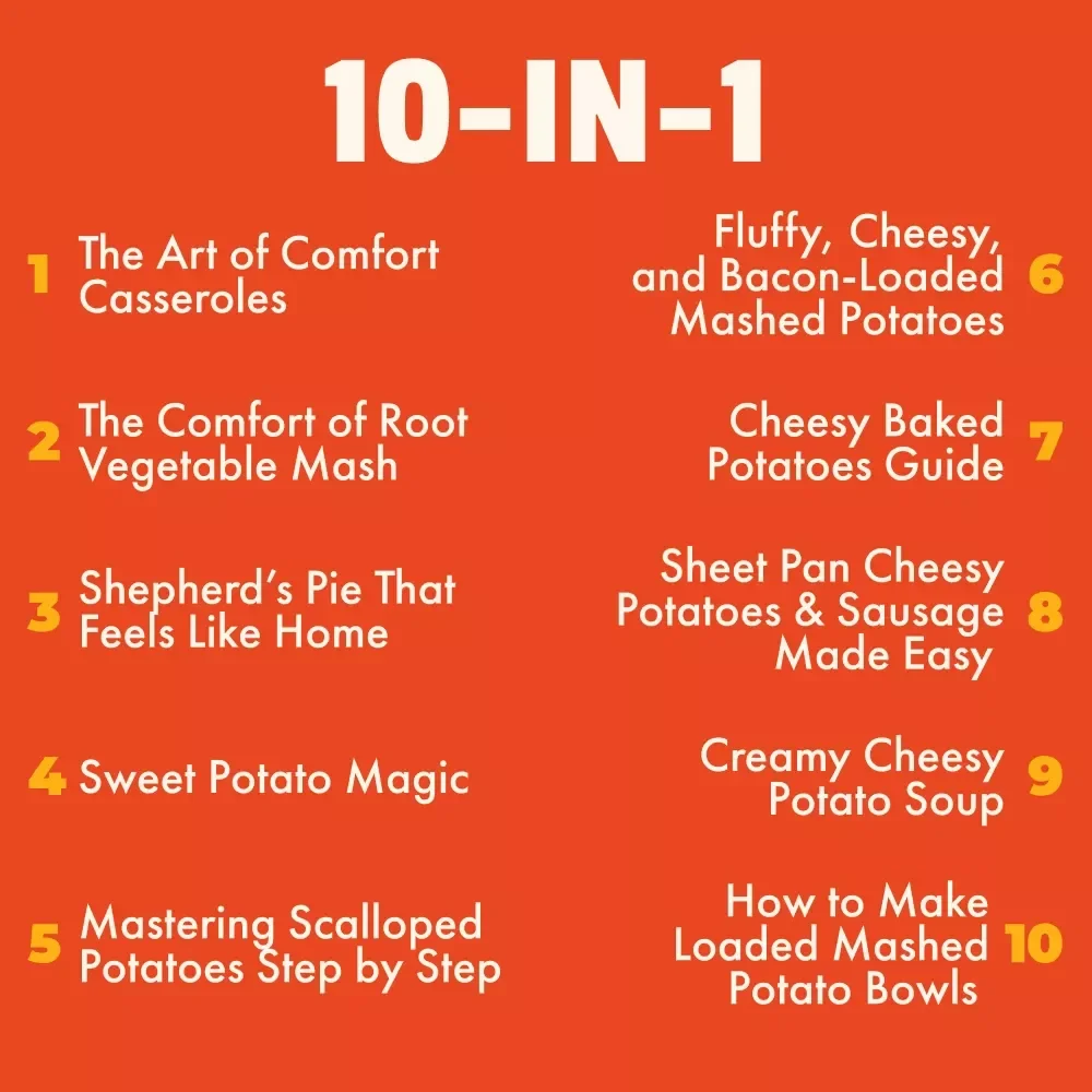 The Ultimate Potato Pack for Cozy Dinners – 10-in-1 Digital Recipe Bundle with Different Potato Recipes, Comfort Food Guides & Cheesy Classics
