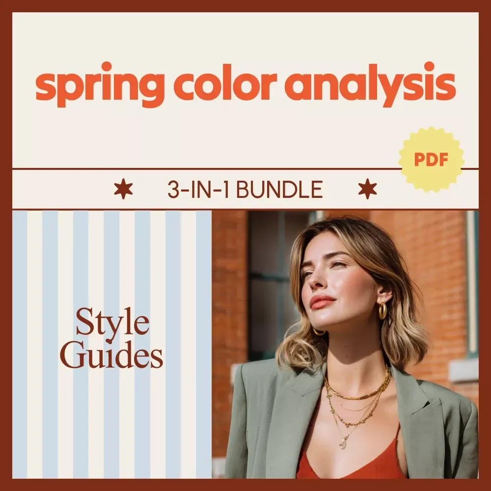Spring Color Analysis Bundle | Spring Seasonal Color Analysis 3-in-1 Style Guides