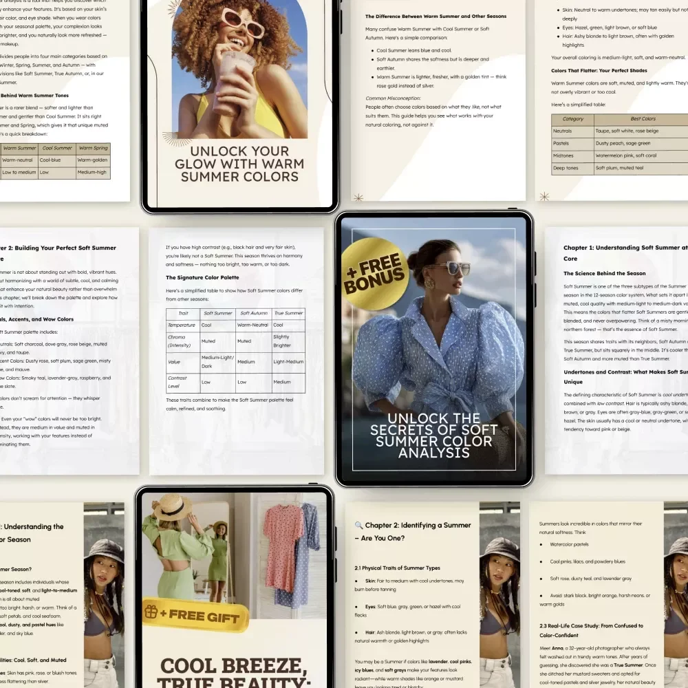 Summer Color Analysis Bundle | 5-in-1 Summer Season Color Analysis Guides