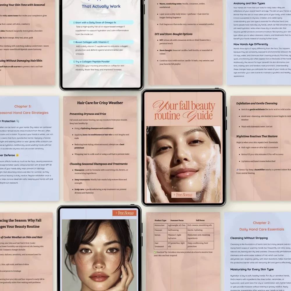 Fall Skincare Reset Bundle | Fall Beauty Routine Digital Guides & Checklists