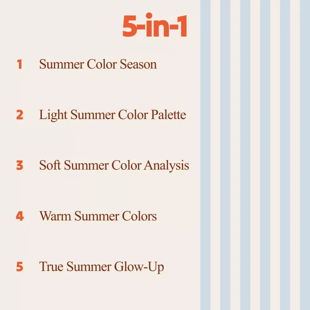 Summer Color Analysis Bundle | 5-in-1 Summer Season Color Analysis Guides