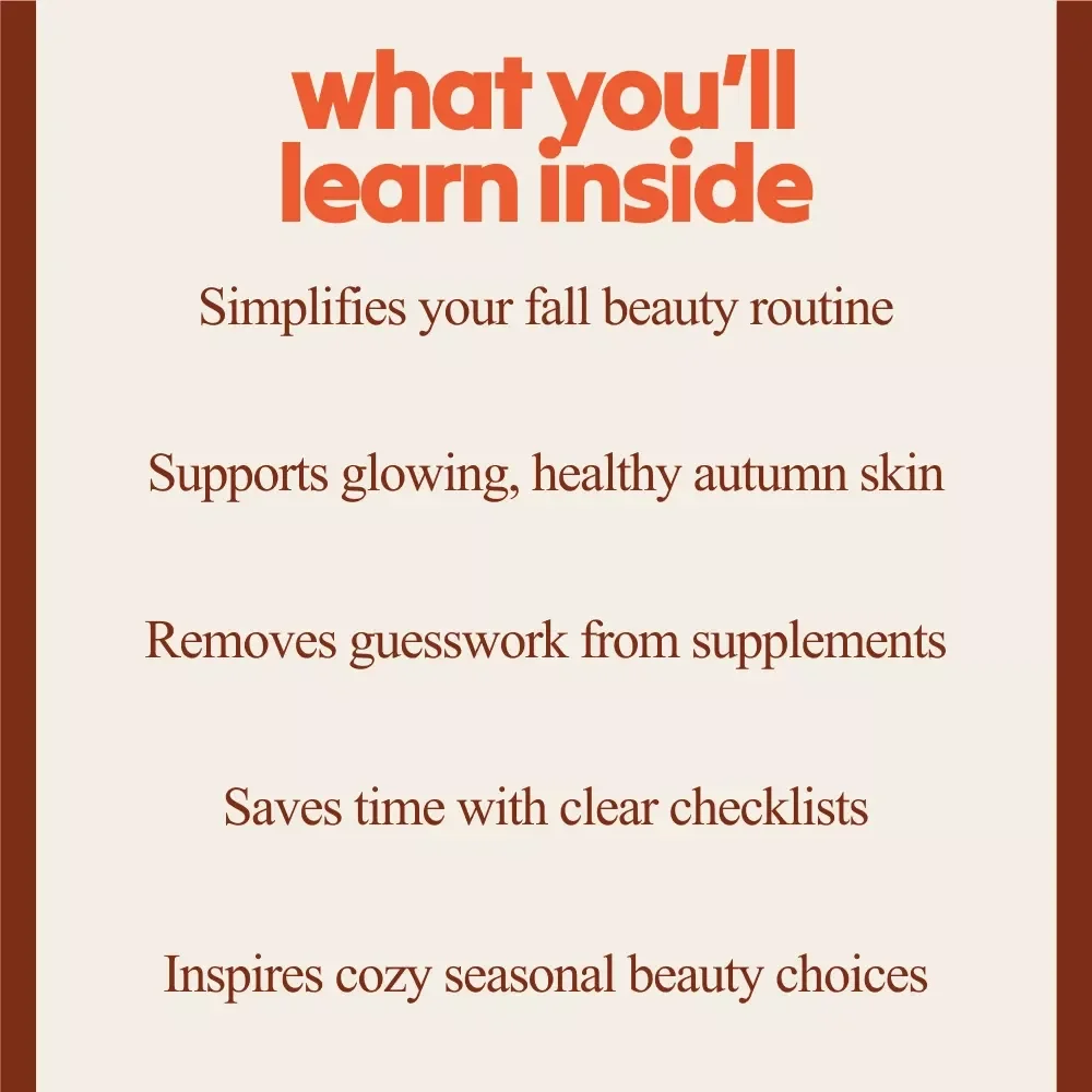 Fall Skincare Reset Bundle | Fall Beauty Routine Digital Guides & Checklists
