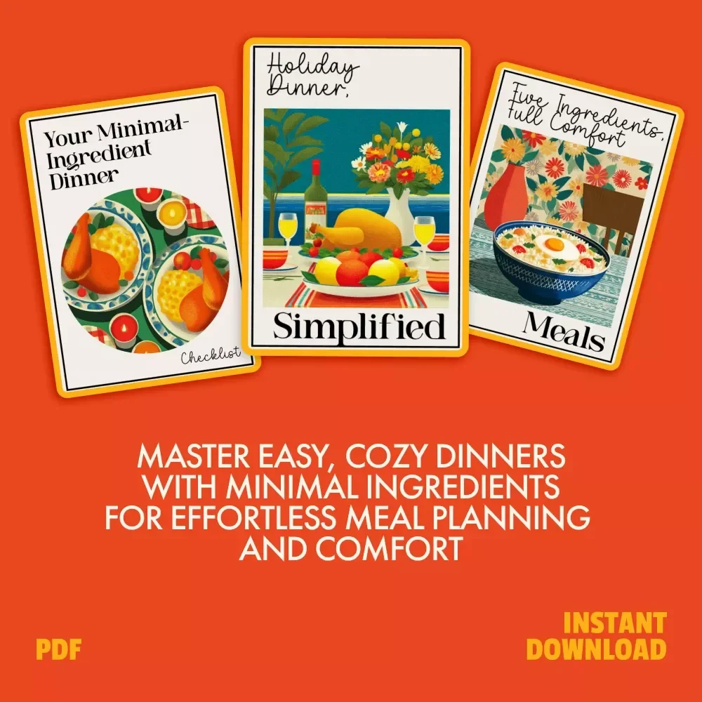 Your Simple System for Cozy Dinners: 3-in-1 Bundle for Effortless Meal Planning