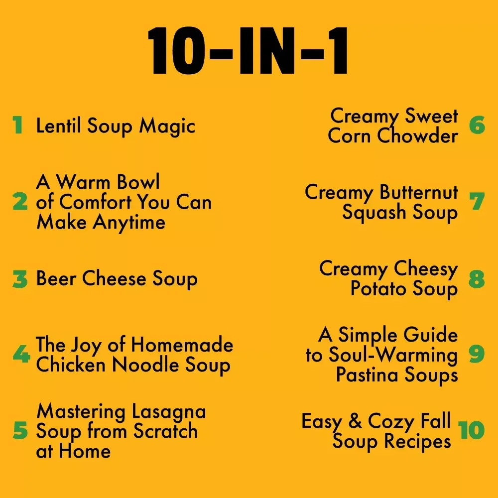 Fun Soup Party Kit for Every Mood – 10-in-1 Digital Bundle of Fun Soup Recipes, Cozy Homemade Soup eBooks & Easy Kitchen Guides