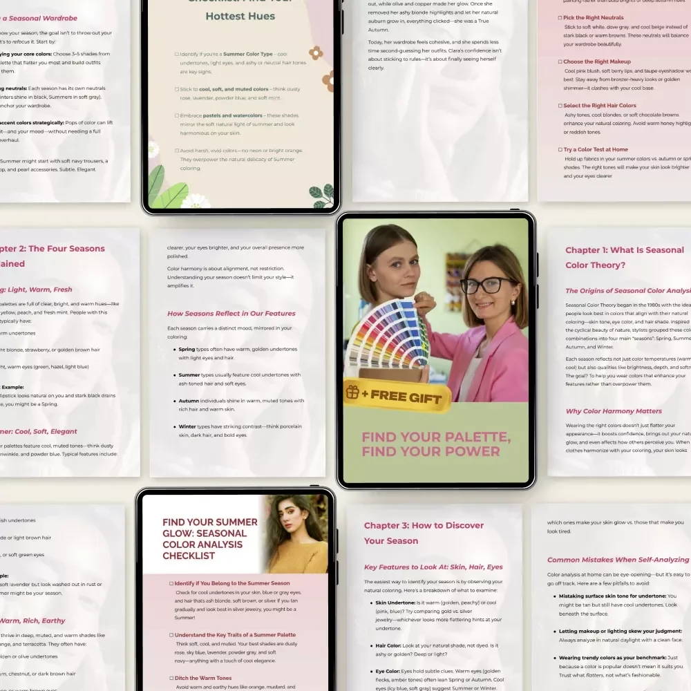 Summer Color Harmony Bundle | summer season colors 3-in-1 Digital Guides