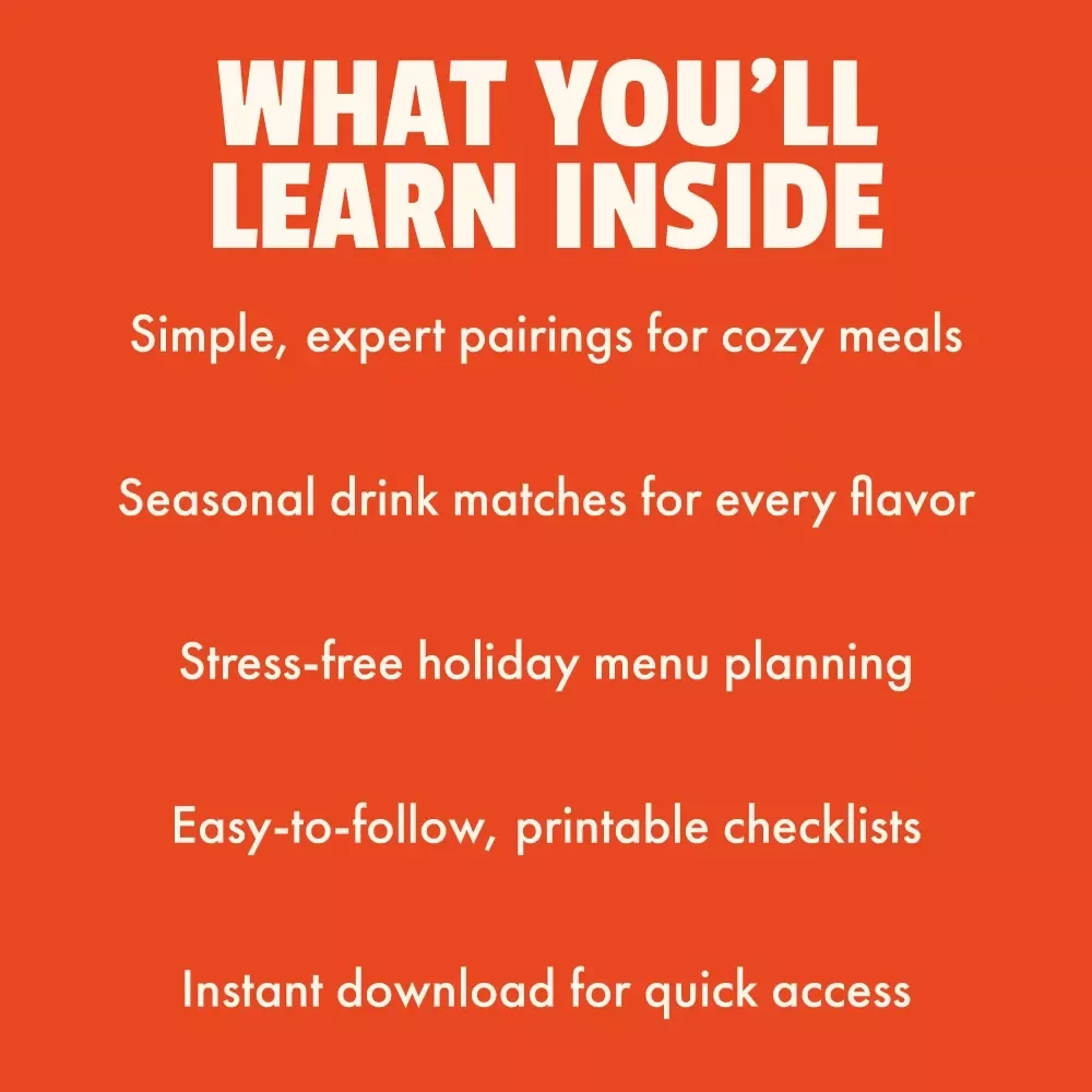 Pairing Comfort Food with Drinks: 3-in-1 Bundle of Guides, eBooks & Checklists