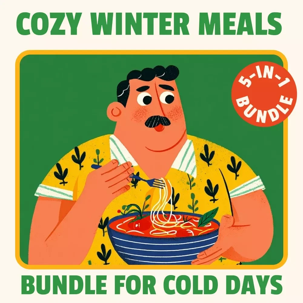 Cozy Winter Meals Bundle for Cold Days | 5-in-1 Digital Download with A Simple Guide to Soul-Warming Pastina Soups, Mastering Creamy Potato Leek Soup Recipe, Warm and Comforting Soup Ideas & Winter Checklists | Soup Recipes for Winter