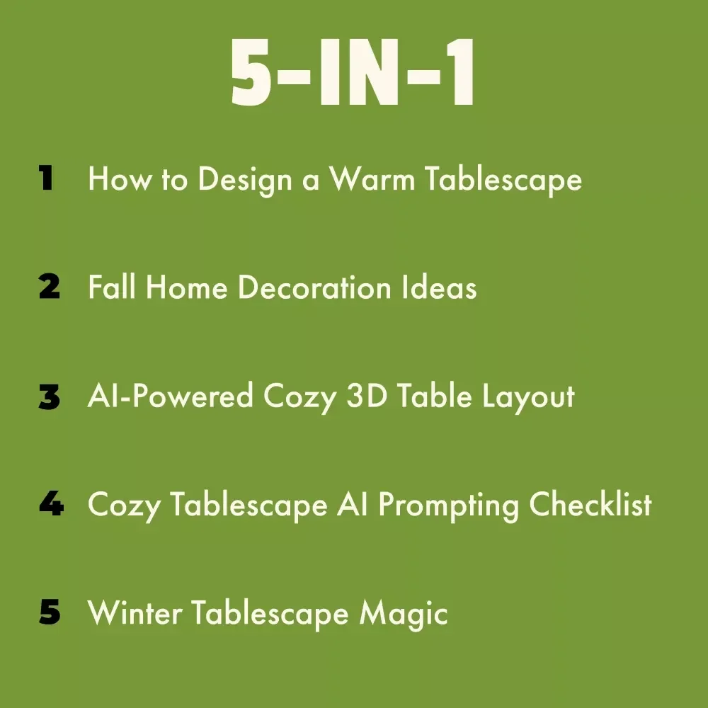 Smart Styling System for Warm Tablescape Ideas - 5-in-1 Digital Bundle