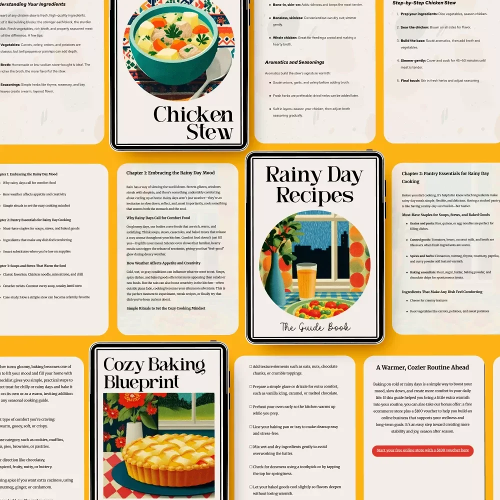 Your Cozy Bundle of Rainy Day Meals – 3-in-1 Recipe & Meal Guide Bundle