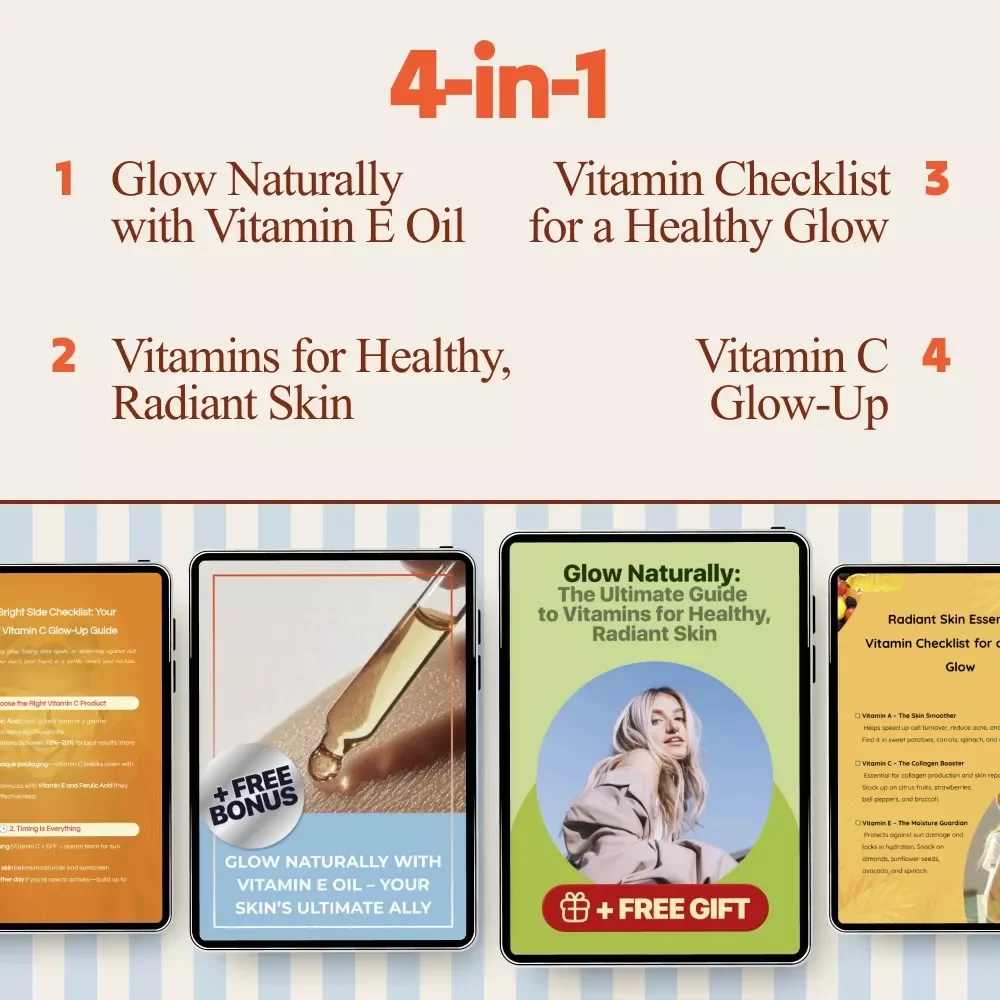 Vitamin-Powered Skincare Tips Bundle | Best Vitamins for Skin 4-in-1 Guides