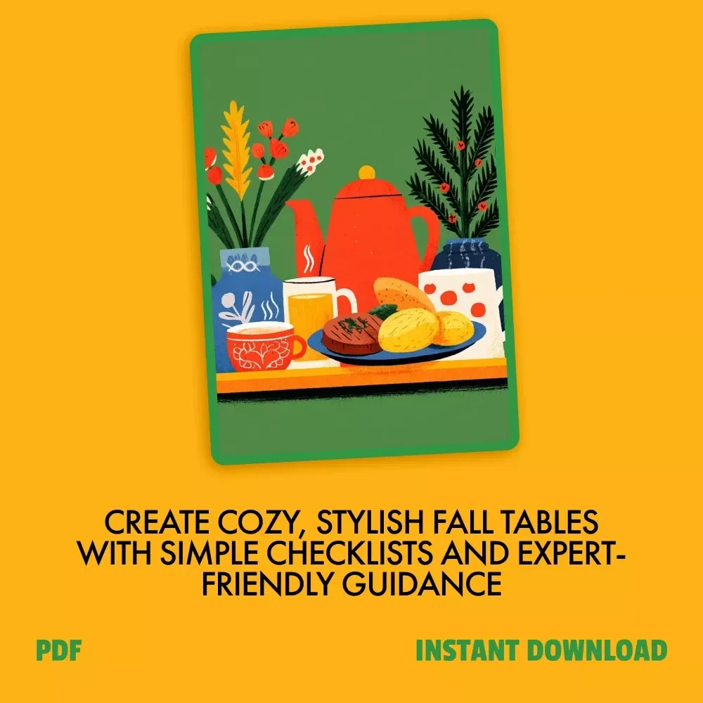 All-in-One Bundle for Cozy Autumn Table Styling – 10-in-1 Digital Guides for Fall Table Decorations, Warm Minimal Tablescapes & Thanksgiving Table Décor