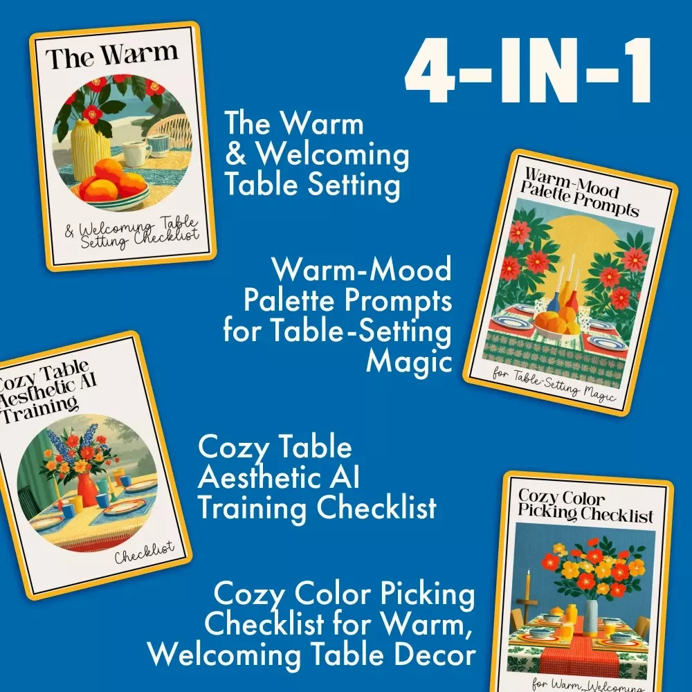 Warm-Mood Table Pack for Gatherings - 4-in-1 Bundle for a Cozy, Welcoming Table Setting
