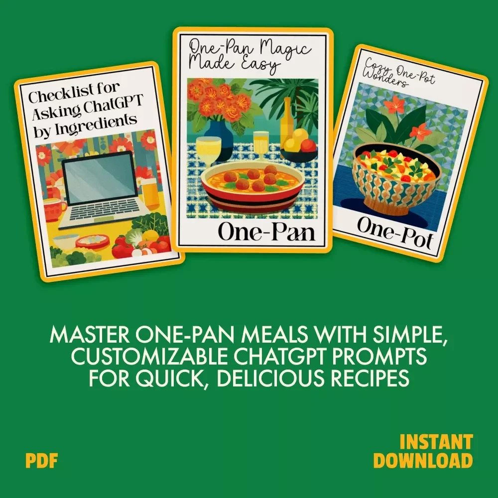 One-Pan Prompt Toolkit for ChatGPT: 3-in-1 Bundle for Easy One-Pan Recipes