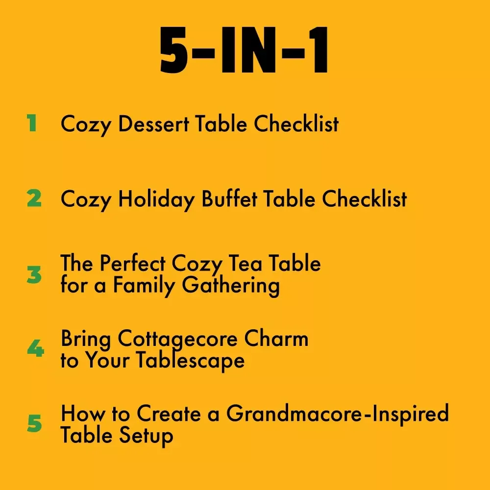 Picture-Perfect Tea Table Kit for Families | 5-in-1 Digital Bundle for How to Style a Cozy Tea Table for a Family Gathering