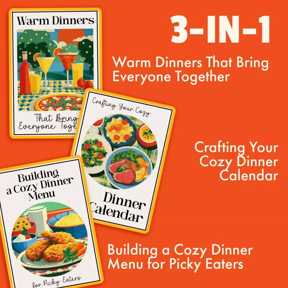 Easy Cozy Dinner Kit with AI: 3-in-1 Bundle for Warm Dinners, Picky Eaters & AI-Suggested Recipes