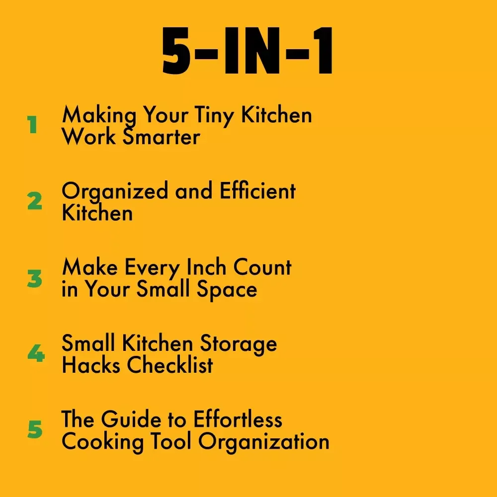 Clutter-Free Kitchen Kit for Small Spaces – 5-in-1 Digital Bundle | Making Your Tiny Kitchen Work Smarter