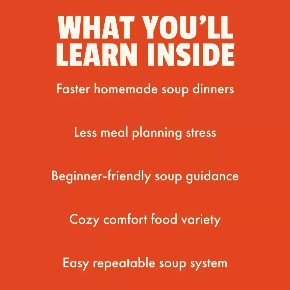 Your Dinner-Ready Soup System – 5-in-1 Cozy Soup Digital Bundle | Quick and Tasty Vegetable Soup, Chicken Noodle & More | Easy Homemade & quick soup recipes for dinner