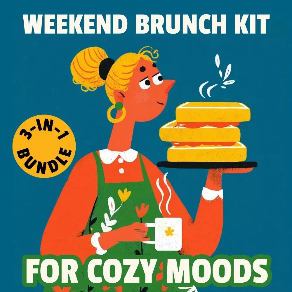 Weekend Brunch Kit for Cozy Moods - 4-in-1 Bundle: Cozy Brunch Tips, Frost-Kissed Brunch, Homemade Bread, and Brownie Bliss