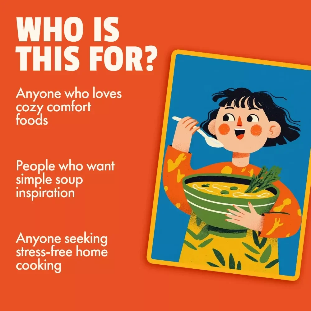 Comfort Soup Collection for Cozy Nights – 5-in-1 Digital Bundle | The Best Guide to Tomato Soup, The Chicken Noodle Soup Guide, Cozy International Comfort-Food Fusion Checklist, Cozy Soups Made Simple & Cozy Spoonfuls | popular soup recipes
