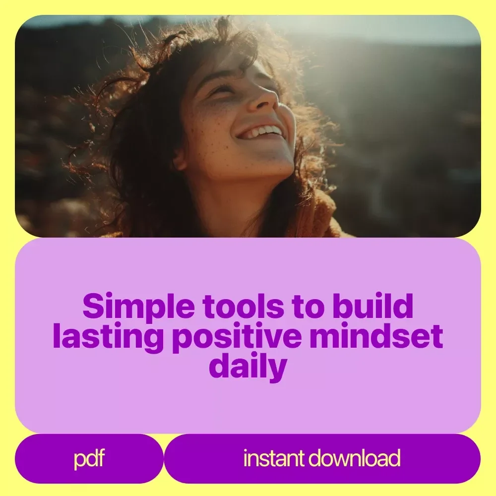 Positive Mindset Techniques Bundle | 5 in 1 Digital Download for Daily Positivity, Self-Talk & Personal Growth