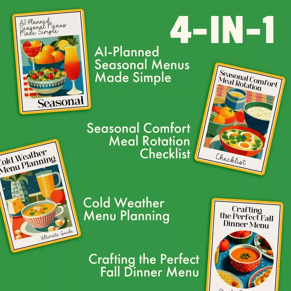 AI Kitchen Toolkit for Seasonal Menus: 4-in-1 Bundle for Perfect Cold Weather Meals