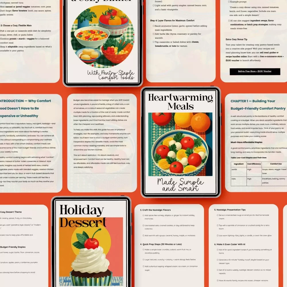 AI Kitchen Pack for Budget Comfort Food: 5-in-1 Bundle of Cozy Recipes & Tips