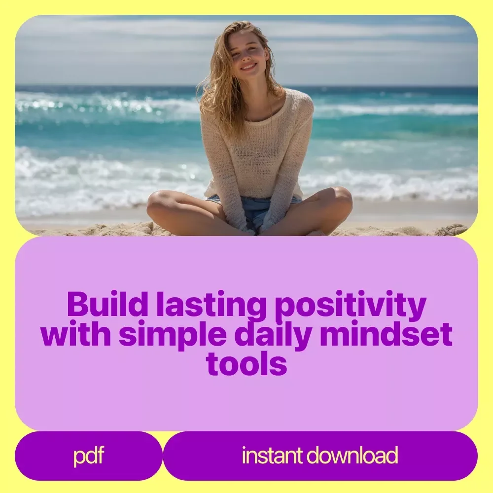 Sustainable Positivity Habits Bundle | 3-in-1 Digital Download for how to always think positive